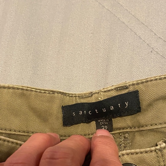 Sanctuary Women's Kakhi Green Utility Pants Size 29 - Picture 3 of 6